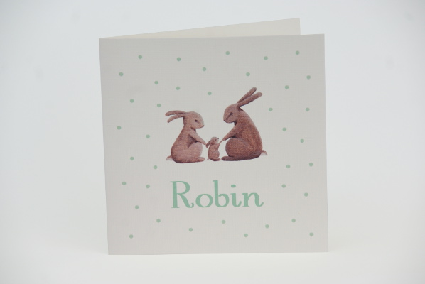 geboortekaartje robin lichtgroen